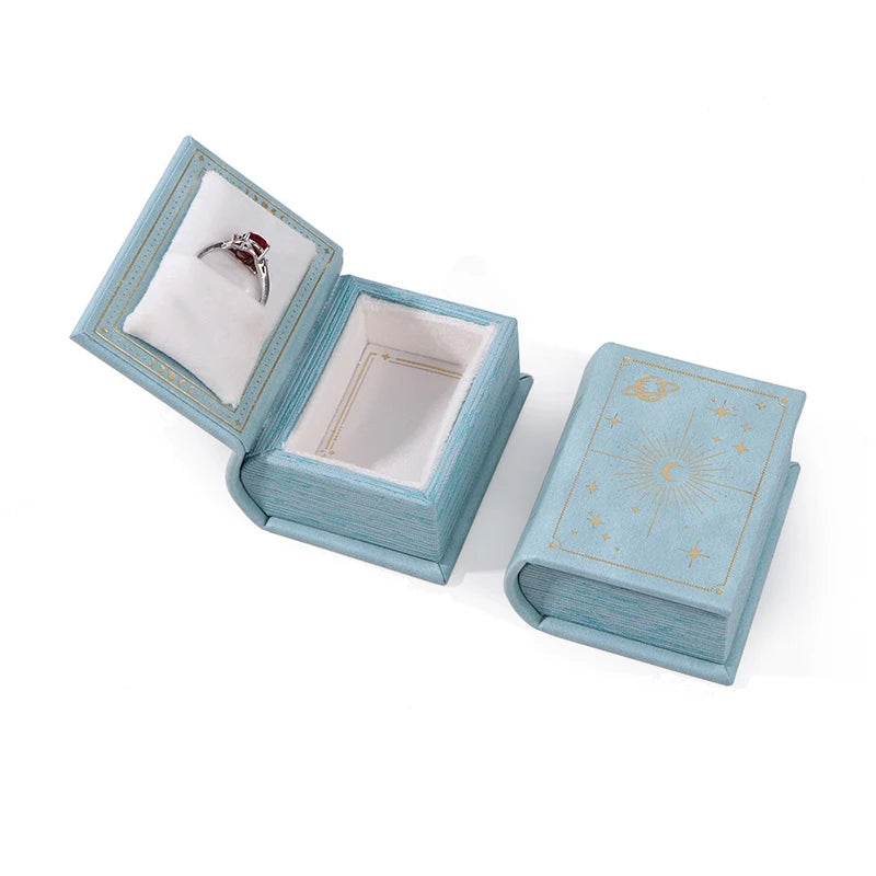 Enchanted Book Ring Box – Celestial Jewelry Gift Case