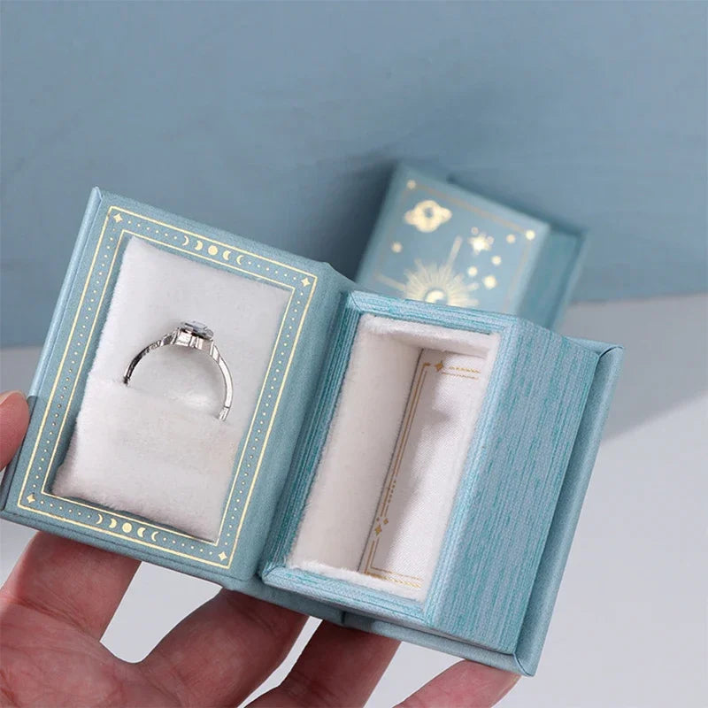 Enchanted Book Ring Box – Celestial Jewelry Gift Case