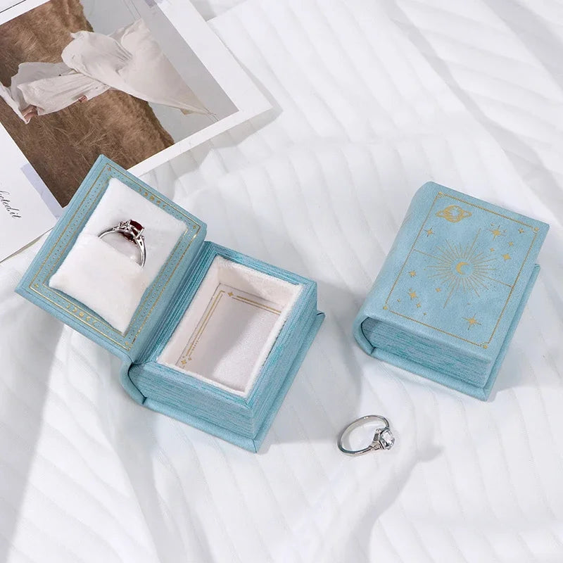 Enchanted Book Ring Box – Celestial Jewelry Gift Case