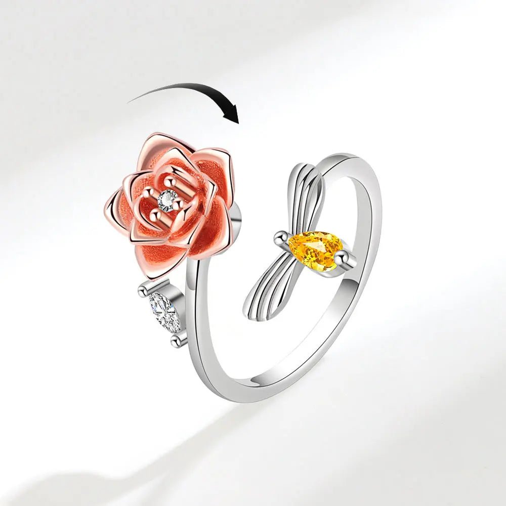 Eternal Rose - Daily Wear Fidget Ring in Sterling Silver