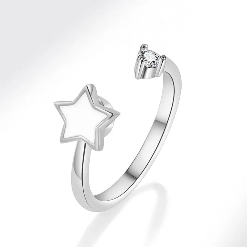 Midnight Dream - 925 Silver Anxiety Ring – Spin to Calm