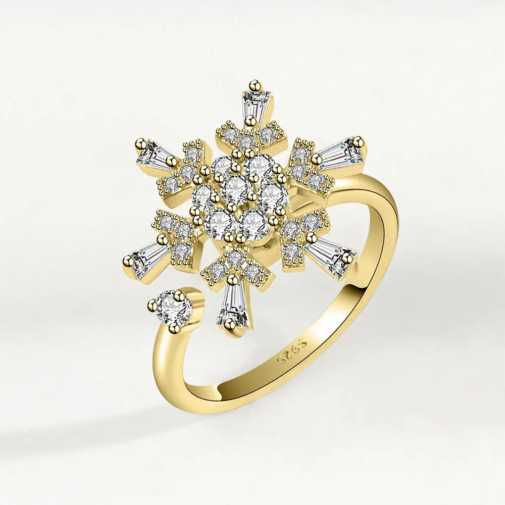 Eternal Snow - ADHD Relief Ring – Spin to Soothe - Gold Edition