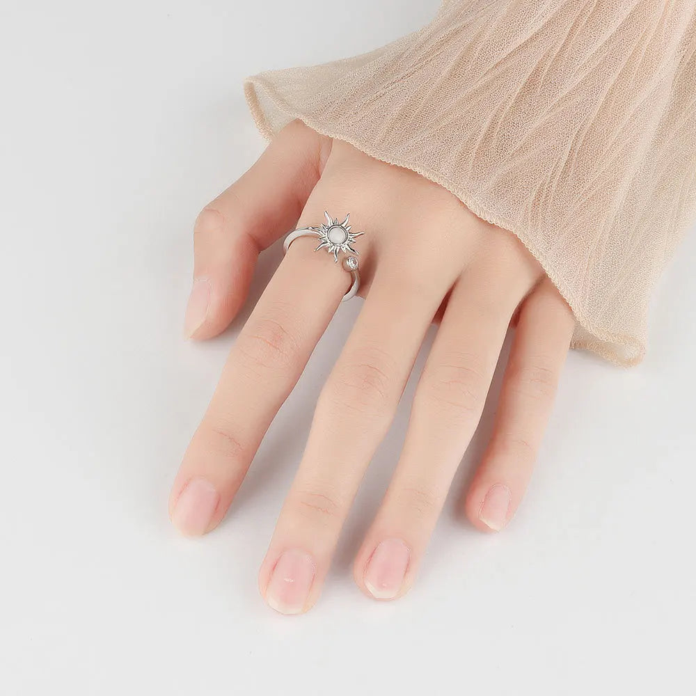 Sun Halo - Elegant Gold plated Ring for Fidgeting & Mindful Moments