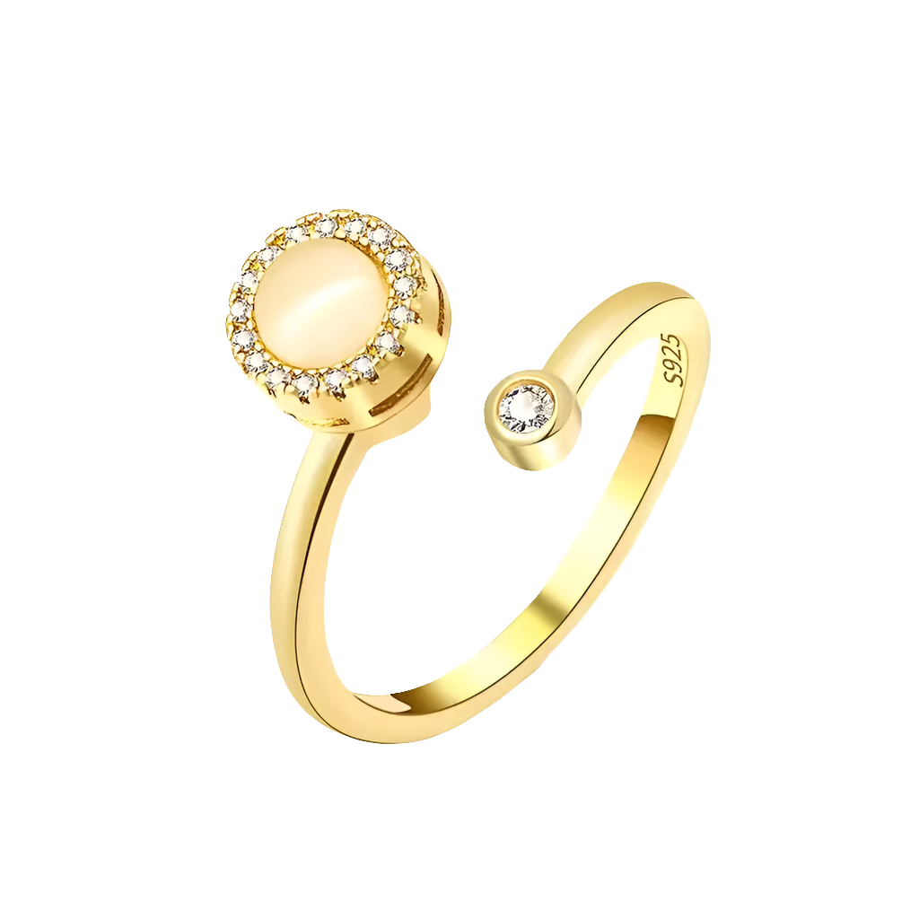 Harvest Moon - Women’s Fidget Ring – Sleek ADHD Jewelry - Gold Edition