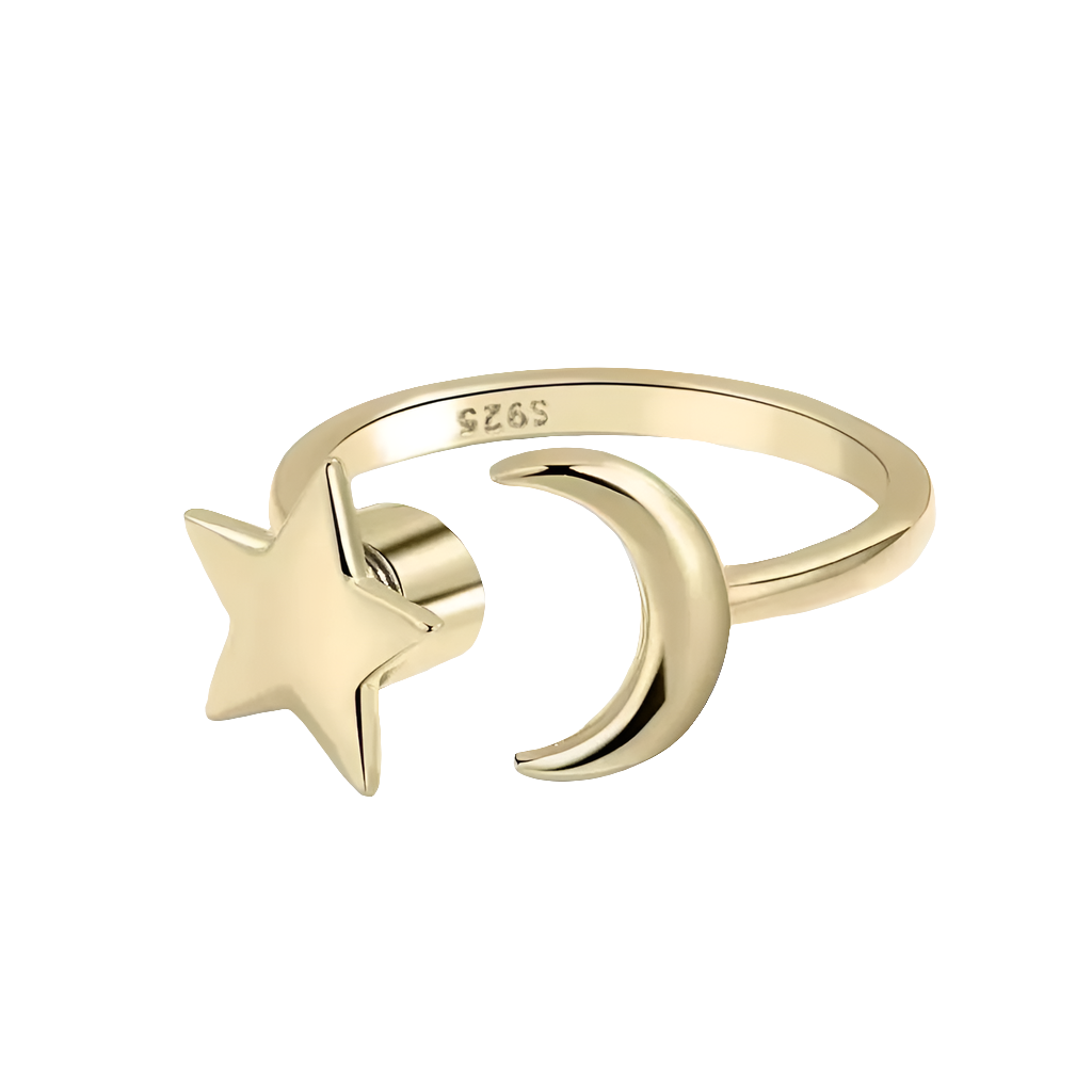 Orion's Secret - Women’s Spinner Ring in gold plated 925 Silver – ADHD Relief - Gold Edition