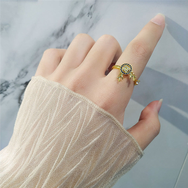 Pathfinder Hart - Gold plated 925 Silver Fidget Ring – Elegant Design for Women