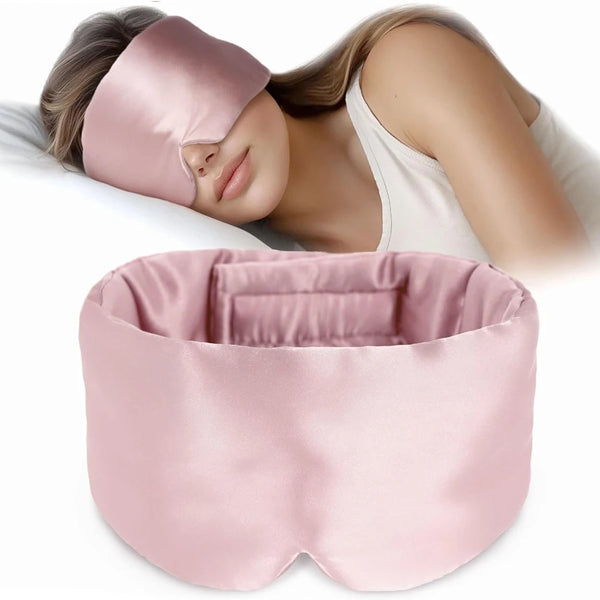 DreamSilk™ 100% Mulberry Sleep Mask – Anti-Wrinkle, Pressure-Free with Ear Cover