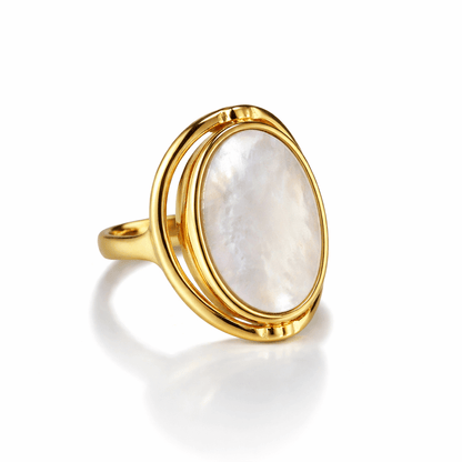 Pearl Drift – Flip Silver meditation Ring