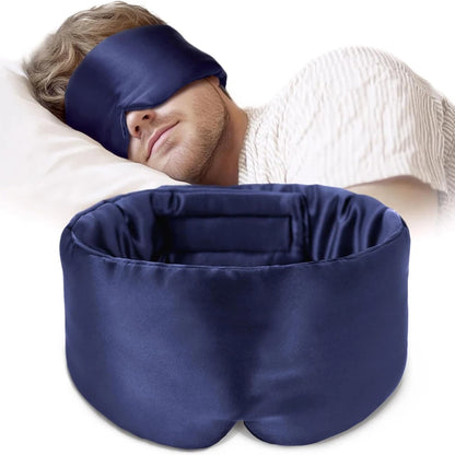 DreamSilk™ 100% Mulberry Sleep Mask – Anti-Wrinkle, Pressure-Free with Ear Cover
