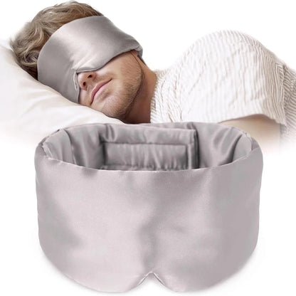 DreamSilk™ 100% Mulberry Sleep Mask – Anti-Wrinkle, Pressure-Free with Ear Cover