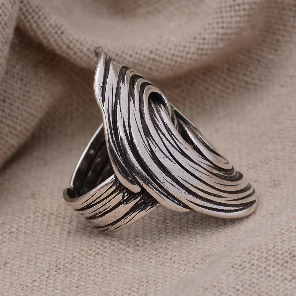 Shadow Work - Textured-Rub Fidget Ring in Silver