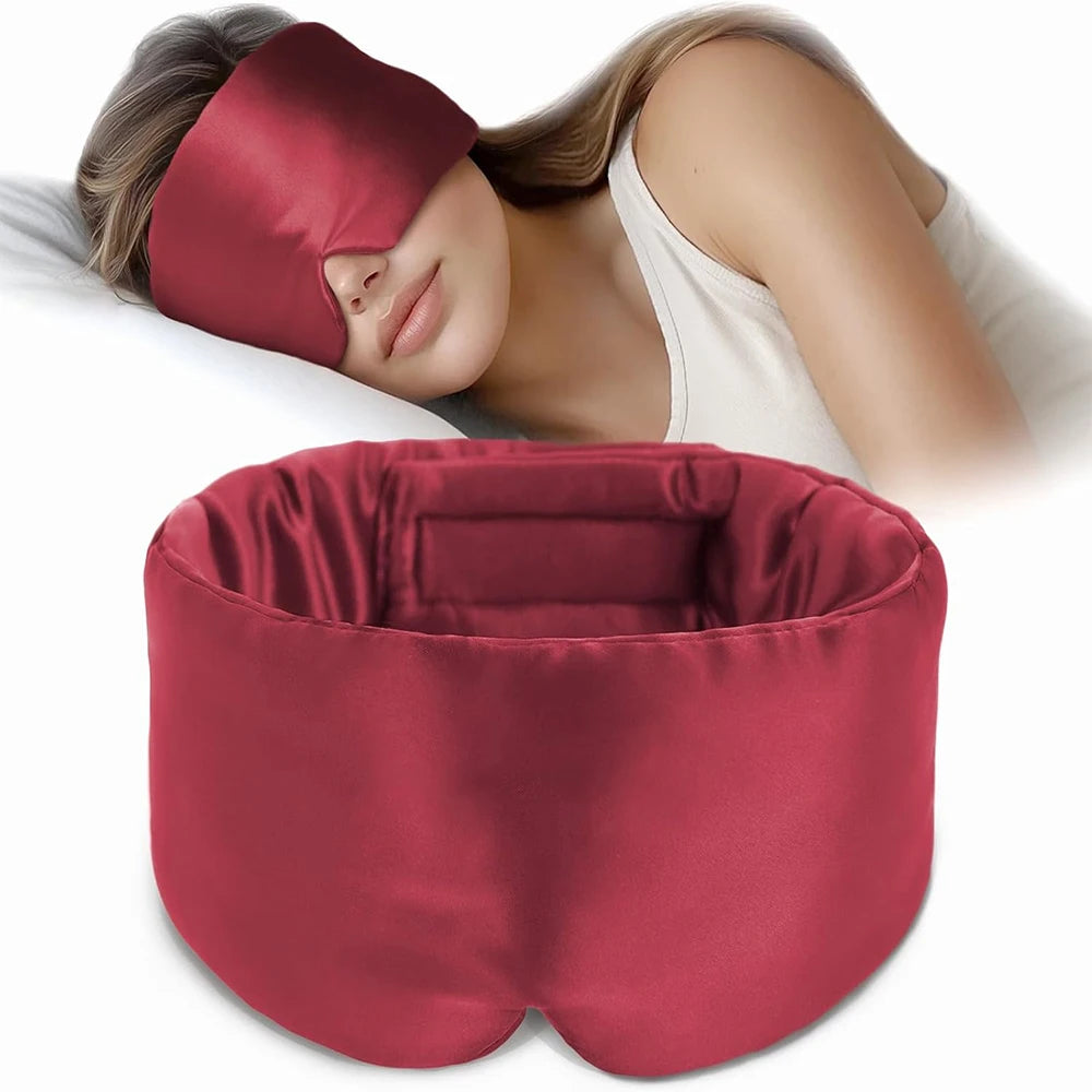 DreamSilk™ 100% Mulberry Sleep Mask – Anti-Wrinkle, Pressure-Free with Ear Cover