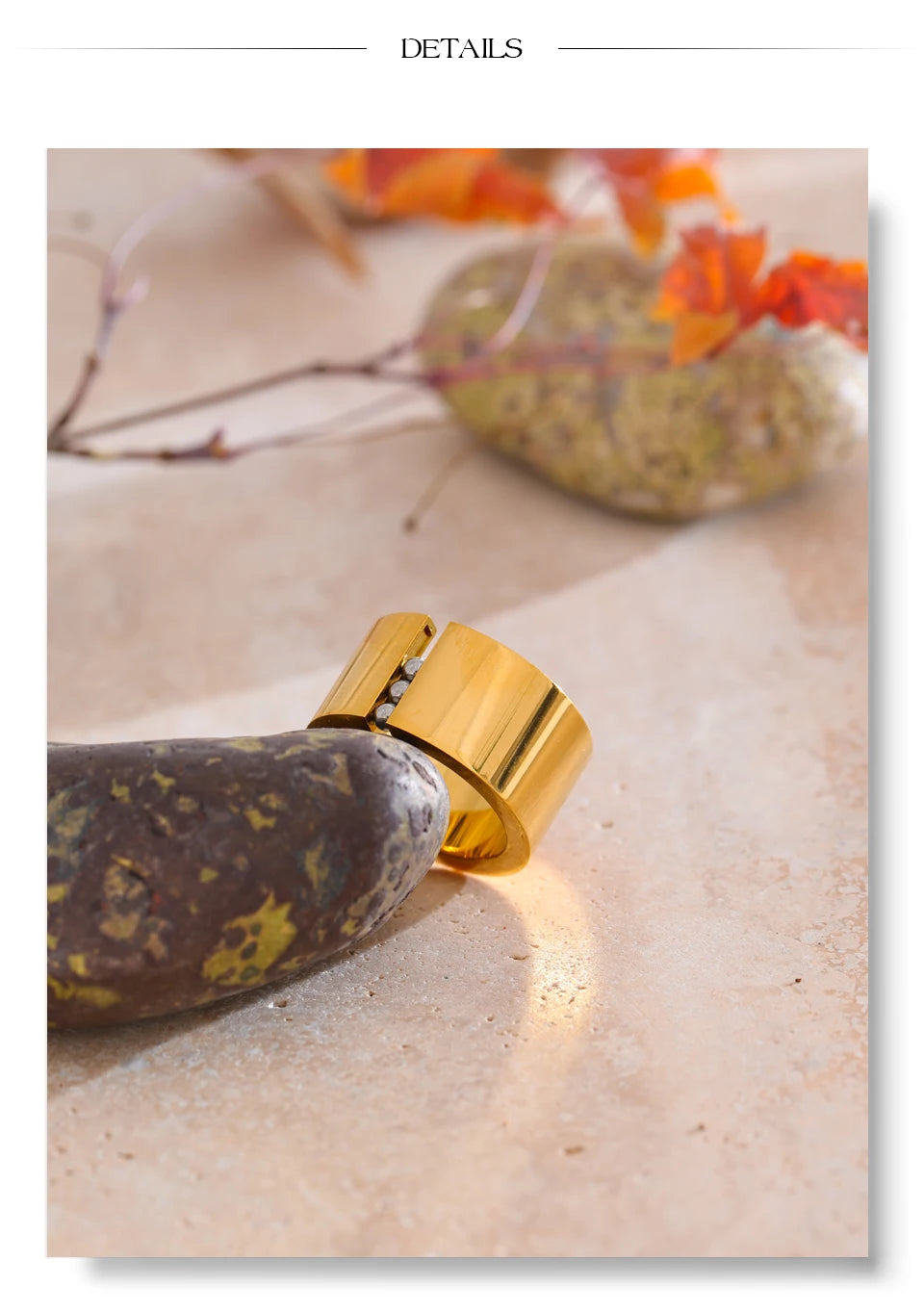 gold fidget ring gravity glide wide band with tiny beads anxiety relief jewelry spinner ring for focus