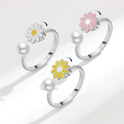Eternal Daisy - High-End Spinner Ring for ADHD Focus