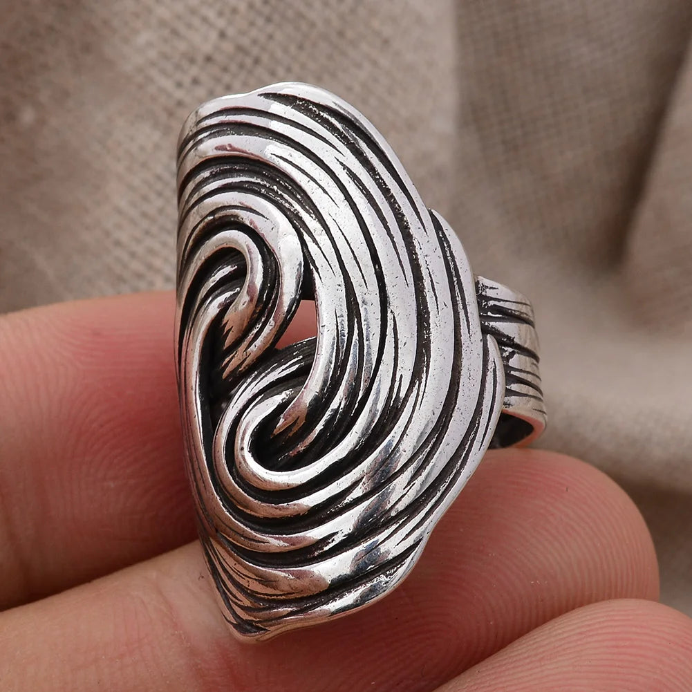 Shadow Work - Textured-Rub Fidget Ring in Silver