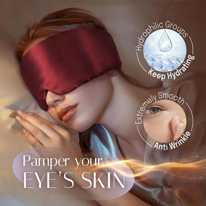 DreamSilk™ 100% Mulberry Sleep Mask – Anti-Wrinkle, Pressure-Free with Ear Cover