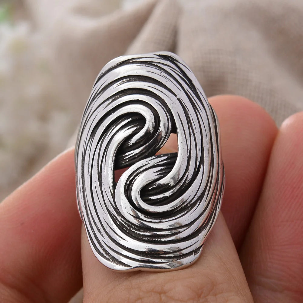 Shadow Work - Textured-Rub Fidget Ring in Silver