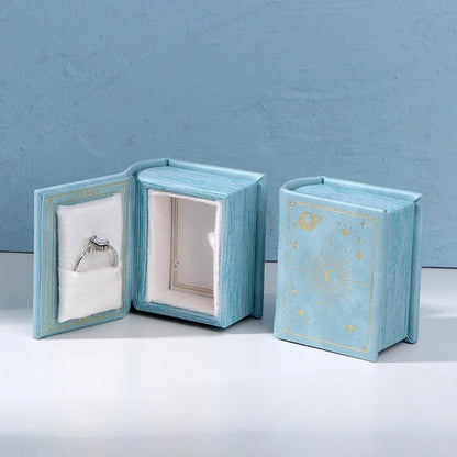 Enchanted Book Ring Box – Celestial Jewelry Gift Case