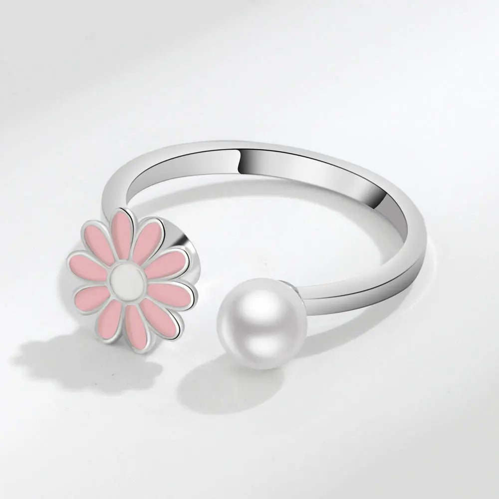 Eternal Daisy - High-End Spinner Ring for ADHD Focus