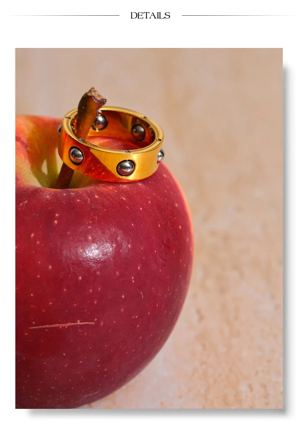 gold fidget ring bead roll wide band with beads anxiety relief jewelry spinner ring for focus