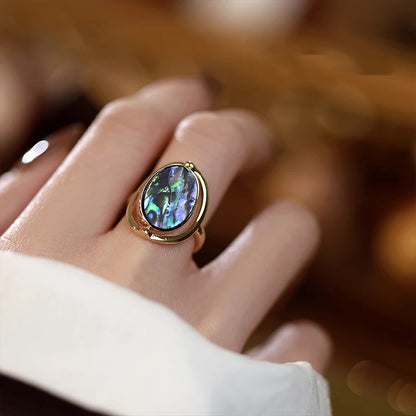 Pearl Drift – Flip Silver meditation Ring