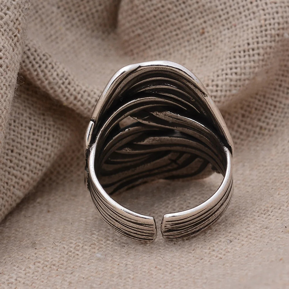 Shadow Work - Textured-Rub Fidget Ring in Silver