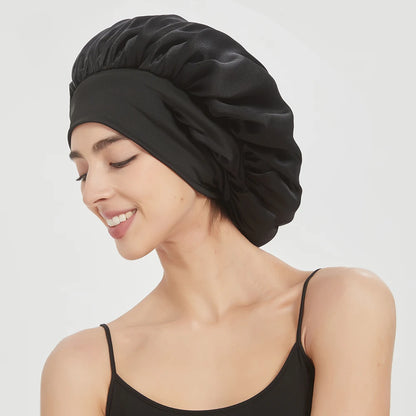 LunaSilk™ Sleep Bonnet – Luxury Hair Wrap for Sleeping