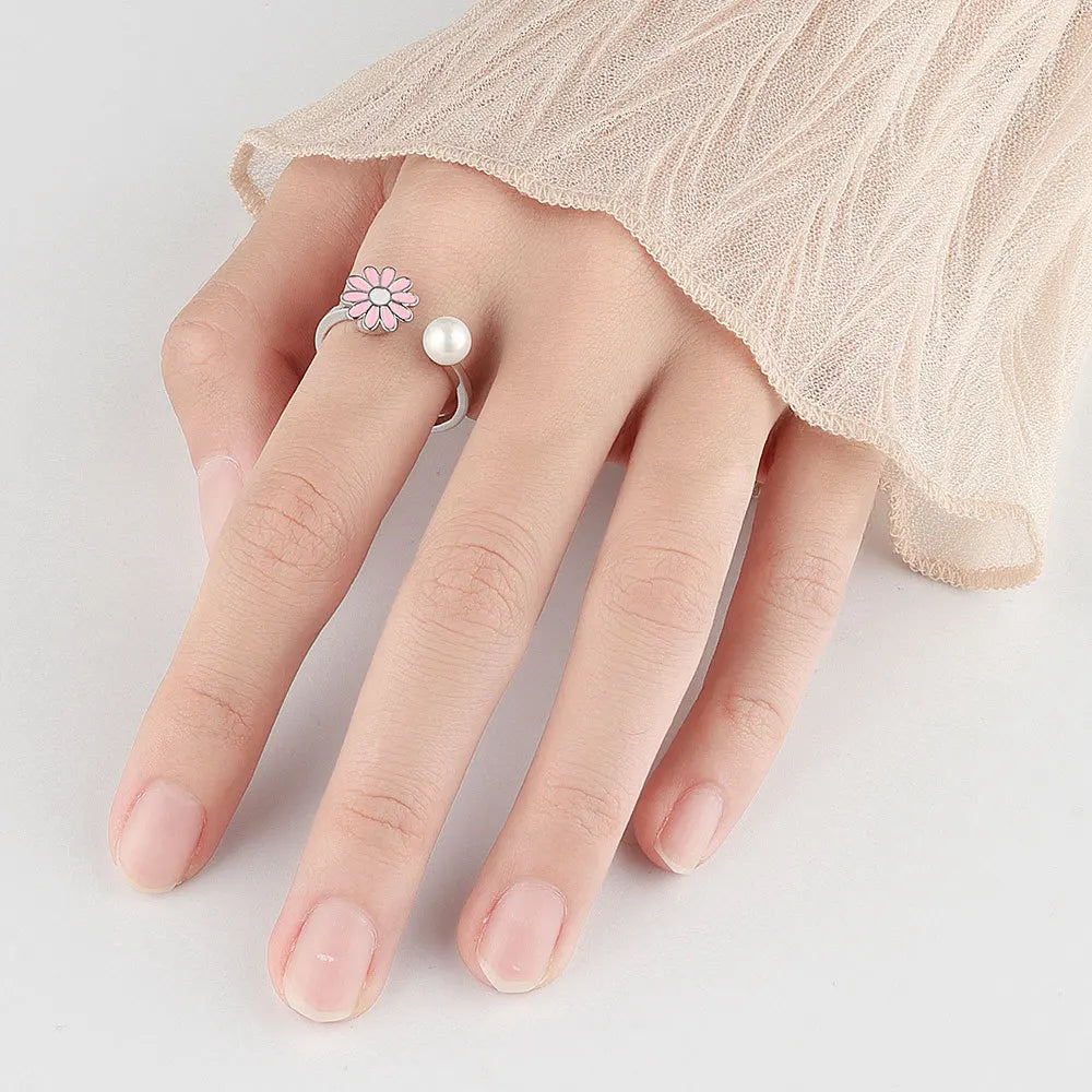 Eternal Daisy - High-End Spinner Ring for ADHD Focus
