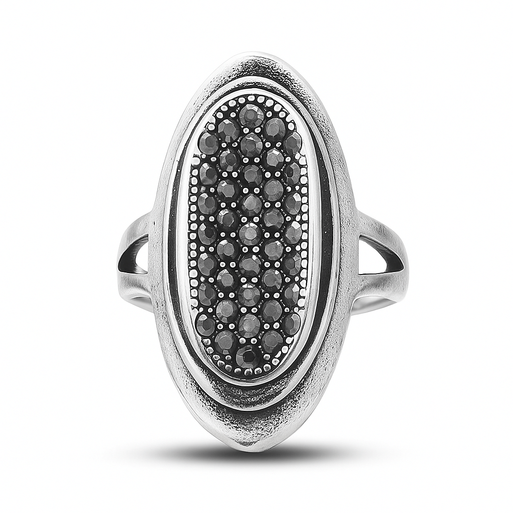Sacred Sensuality – Textured Rub Fidget Ring (Silver)