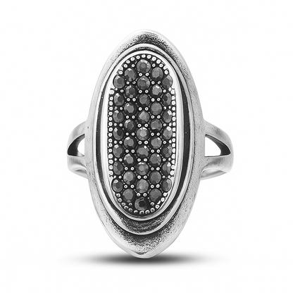 Sacred Sensuality – Textured Rub Fidget Ring (Silver)