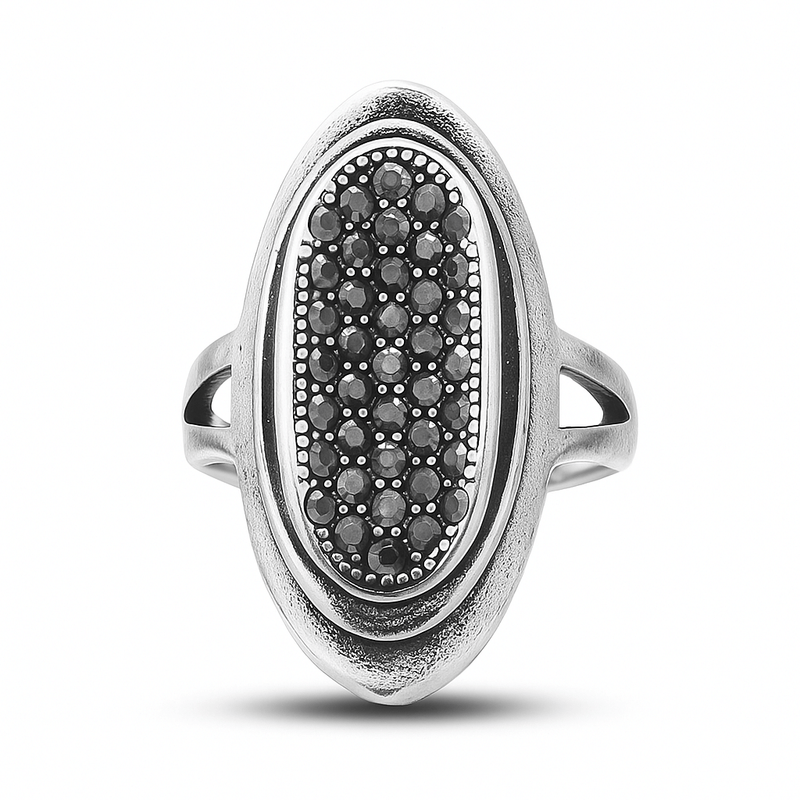 Sacred Sensuality – Textured Rub Fidget Ring (Silver)