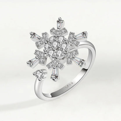 Eternal Snow - Silver ADHD Ring – Spin, Focus, Shine