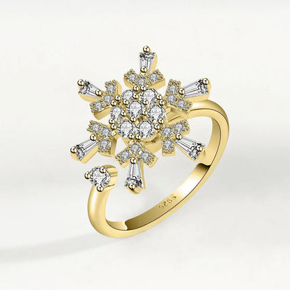 Eternal Snow - ADHD Relief Ring – Spin to Soothe - Gold Edition