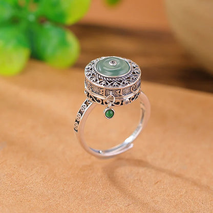 gold fidget ring core spin mantra wheel anxiety relief jewelry spinner ring for focus