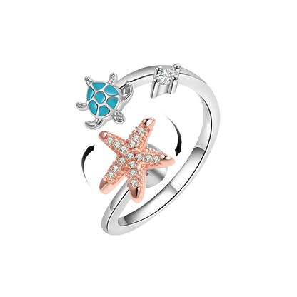 Ocean Guardian - Elegant Stress Relief Ring for Fidgeting Minds