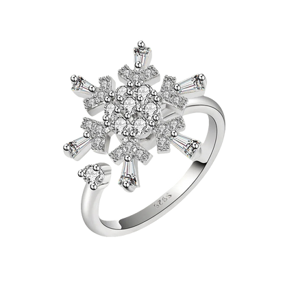 Eternal Snow - Silver ADHD Ring – Spin, Focus, Shine