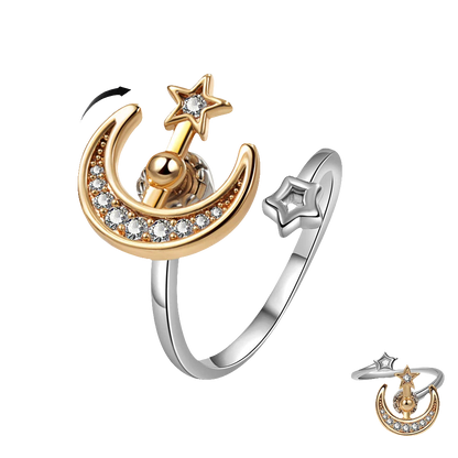 Moon Magic Radiance - ADHD Ring in Bicolor Polished Sterling Silver