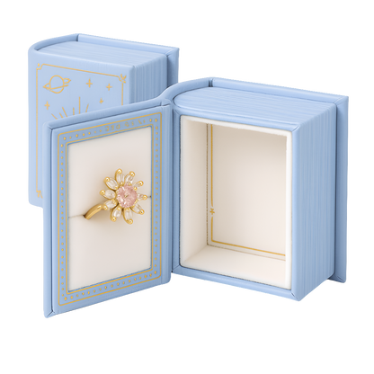 Enchanted Book Ring Box – Celestial Jewelry Gift Case