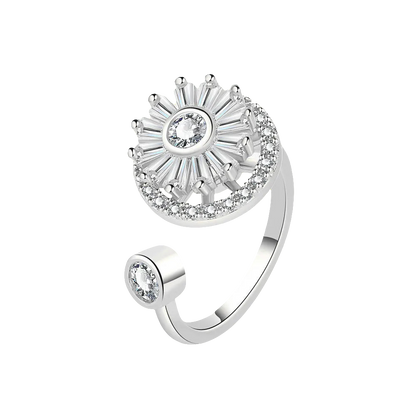 Wheel of Fortune - Modern Spinner Ring – 925 Silver for Calm