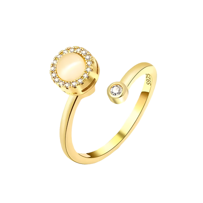 Harvest Moon - Women’s Fidget Ring – Sleek ADHD Jewelry - Gold Edition