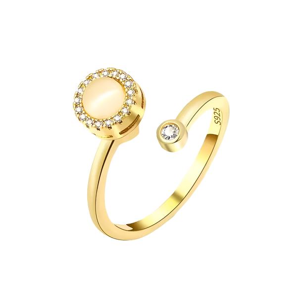 Harvest Moon - Women’s Fidget Ring – Sleek ADHD Jewelry - Gold Edition