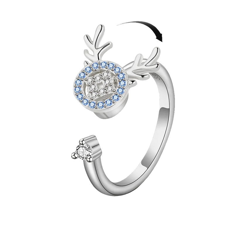 Pathfinder Hart - Sterling Silver Spinner Ring for Calm and Focus - detail view