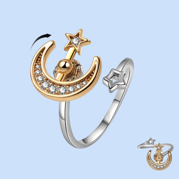 Moon Magic Radiance - ADHD Ring in Bicolor Polished Sterling Silver
