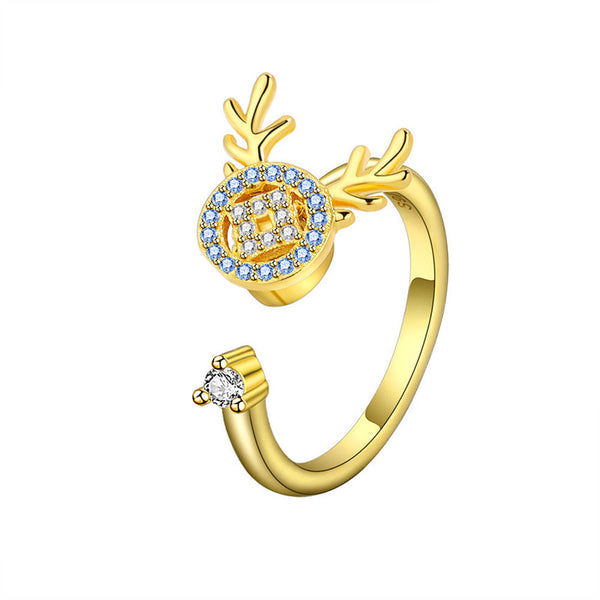 Pathfinder Hart - Gold plated 925 Silver Fidget Ring – Elegant Design for Women