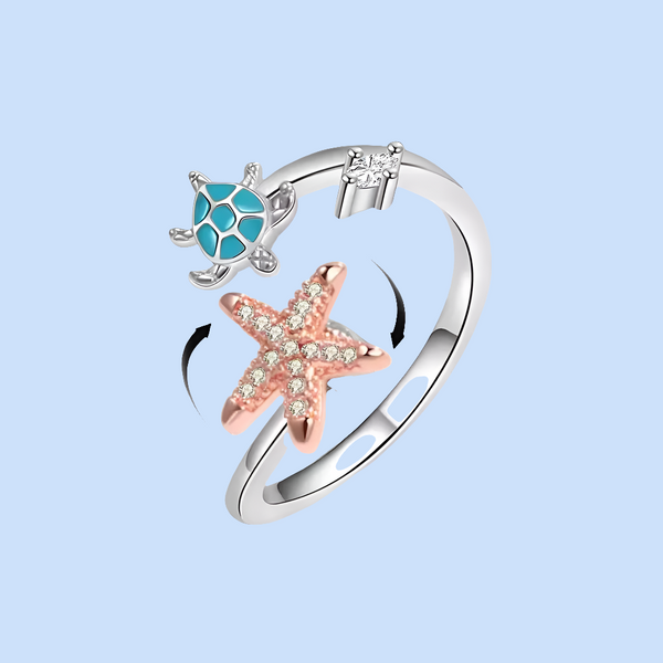 Ocean Guardian - Elegant Stress Relief Ring for Fidgeting Minds