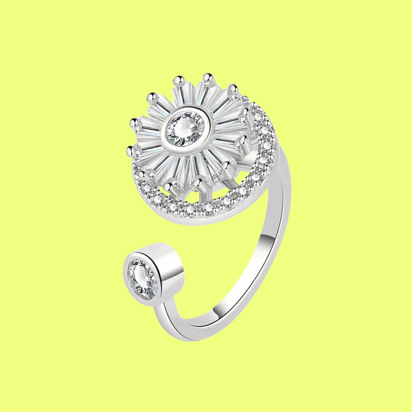 Wheel of Fortune - Modern Spinner Ring – 925 Silver for Calm