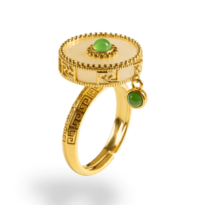 gold fidget ring core spin band anxiety relief jewelry spinner ring for focus