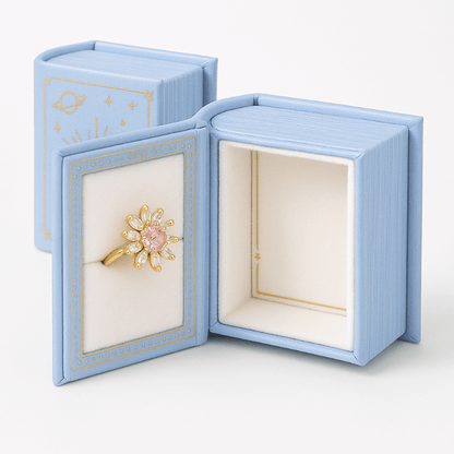 Enchanted Book Ring Box – Celestial Jewelry Gift Case