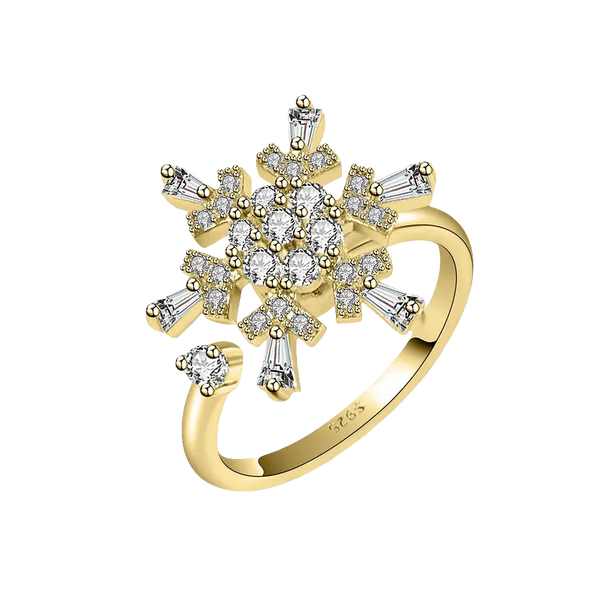 Eternal Snow - Fidget Ring – Spin to Soothe - Gold Edition